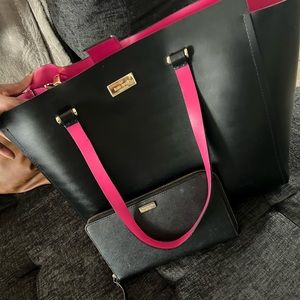 Kate Spade Shoulder purse & XL wallet.